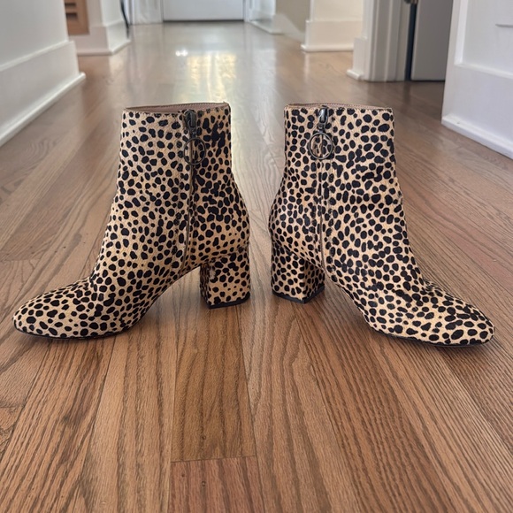 Able cheetah Print Heeled Zip Up Boots Size 6 - Picture 2 of 6